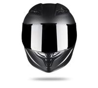 Frcychri Casque Intégral en Fibre De Carbone avec Spoiler, Modulaire Casque Moto Intégrée Double Visière, pour Unisex-Adulte Rue Vélo Croiseur Trottinette Approuvé par Le Dot/ECE K,X-Large