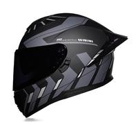 Frcychri Casque Intégral Modulable Moto, Homologué ECE, Anti-Buée Pliante Double Visière, Ventilation Efficace Doublure Amovible, Hommes Femmes Scooter VTT Anti-Collision Moto Électrique L,Medium