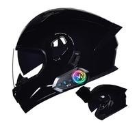Frcychri Casque Modulable Intégral Moto Bluetooth, Flip-Up Homologué ECE 22.06, Double Visière Anti-Buée, Casque À Rabat pour Adultes, Unisexe pour Scooter, VTT & Moto Électrique F,2X-Large