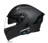 Frcychri Casque Modulable Moto Bluetooth, Casque À Rabat, ECE Homologué avec Double Visière Anti-Buée, Casque De Scooter Cruiser Adapté Aux Hommes Et Aux Femmes Adultes U,2X-Large
