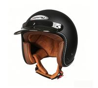 Frcychri Casque Moto 3/4 Jet Vintage Homologué ECE/Dot, Mousse EPS densité 45+Kg/m³ Anti-Bruit Design Allemand Adulte Homme Femme pour Scooter Cyclomoteur Cruiser E,Medium