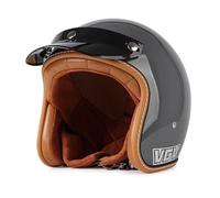 Frcychri Casque Moto 3/4 Ouvert Style Jet Vintage, Homologué ECE/Dot, Rembourrage EPS densité 45+Kg/m³, Design Allemand Adulte Homme Femme Scooter Ciclomoteur Cruiser N,2X-Large
