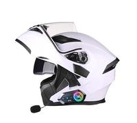 Frcychri Casque Moto Modulable Bluetooth ECE Homologué, Casque À Rabat avec Anti-Buée Double Visière, Casque Antichoc pour Hommes Femmes Scooter Cyclomoteur VTT I,X-Large