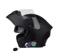 Frcychri Casque Moto Modulable Bluetooth ECE Homologué, Casque À Rabat avec Anti-Buée Double Visière, Casque Antichoc pour Hommes Femmes Scooter Cyclomoteur VTT K,2X-Large