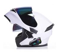 Frcychri Casque Moto Modulable Intégral Bluetooth, ECE Homologué Double Visière, Lunette De Sécurité, Rabattable Design Arrière pour Hommes Et Femmes Adultes Q,XXX-Large