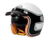 Frcychri Casque Ouvert 3/4, Casques Vintage ECE Homologué, Casques Jet De Moto Casques, Mobylette Scooter, pour Adultes Homme Et Femme C,X-Large