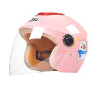 Frcychri Casque Sport Enfant 3/4 Visage Ouvert, Casque Jet Moto Vintage avec Visière, Homologué ECE, Moto Cruiser, Vélos, Skis, Trottinettes, Draisiennes B,2X-Large