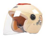 Frcychri Casque Sport Enfant 3/4 Visage Ouvert, Casque Jet Moto Vintage avec Visière, Homologué ECE, Moto Cruiser, Vélos, Skis, Trottinettes, Draisiennes G,2X-Large