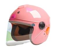 Frcychri Casque Sport Enfant 3/4 Visage Ouvert, Casque Jet Moto Vintage avec Visière, Homologué ECE, Moto Cruiser, Vélos, Skis, Trottinettes, Draisiennes F,2X-Large