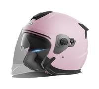 Frcychri Casques De Moto pour Hommes Casques De Moto Ouverts À Double, Casque De Motard Jet Vintage 3/4, Homologué ECE pour Adultes, Femmes, Hommes pour Toutes Les Saisons C,X-Large