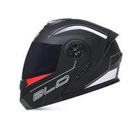 Frcychri Casques Moto Flip-Up Modulable Integral - avec Anti-Buée Pliante Double Visière Et Ventilation Efficace - Homologué ECE 22.06 pour Homme Et Femme - Scooter B,2X-Large