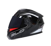 Frcychri Casques Moto Flip-Up Modulable Integral - avec Anti-Buée Pliante Double Visière Et Ventilation Efficace - Homologué ECE 22.06 pour Homme Et Femme - Scooter C,X-Small