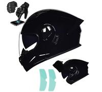 Frcychri Casques Moto Modulable avec Anti-Buée Double, Casque Integral Flip Up Homologué ECE 22.06 pour Adultes Hommes Femmes Cyclomoteur M,X-Large