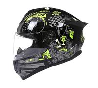 Frcychri Casques Moto Modulable Integral - avec Anti-Buée Pliante Double Visière Et Ventilation Efficace - Homologué ECE 22.06 pour Homme Et Femme - Scooter B,Small