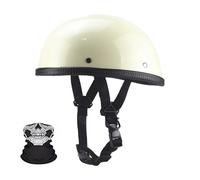 Frcychri Demi-Casque De Moto Allemand Rétro, Vintage Scooter Open Face Demi Casque, Casque Bol Moto Homologué ECE, pour Vélos Motos Scooter C,L (58-60CM)