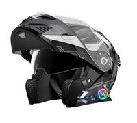 Frcychri Flip-Up Casque Moto Bluetooth Modulable Intégral - avec Anti-Buée Pliante Double Visière Et Ventilation Efficace- Homologué ECE 22.06, Léger, pour Homme Femme Scooter, Cyclomoteur M,X-Large