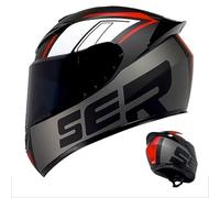 Frcychri Homologué ECE R22.06 Casques Modulable Integral Moto - avec Flip-Up Anti-Buée Double Visière Et Doublure Amovible, Léger, pour Hommes Et Femmes, Scooter Et Racing W,Large