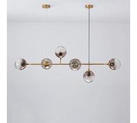 Frcychri Lustre Moderne à 6 lumières E27 en Forme de Boule de Verre d'europe du Nord pour Salon, Salle à Manger, décoration Artistique, Lampe Suspendue pour Restaurant C