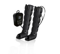 Frcychri Masseur Jambes Pressothérapie, 6 Modes, 5 Intensités, Compression/Shiatsu/Pétrissage, Masseur Jambes avec Compression d'air Et Chaleur, pour Circulation Et La Relaxation L'œdème Black