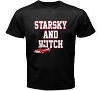 FRDE265wdx New Starsky and Hutch TV Series Show Men's Black Tshirt Black M