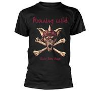 FRDE265wdx of Running Wild 'Under Jolly Roger (Crossbones) (Black) Tshirt Black S
