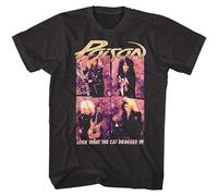 FRDE265wdx Poison Look What The Cat Dragged in Album Cover Men's T Shirt 3D Merch Black L