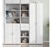 Frdhee Armoire de bar - Meuble bas de cuisine - Buffet haut - Blanc - 40 x 42,5 x 185 cm - En matériau dérivé du bois - Pour cuisine, salon, couloir et salle à manger