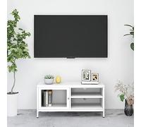 Frdhee Armoire de chambre à coucher - Commode d'angle - Meuble TV - Blanc - 90 x 30 x 44 cm - Acier et verre - Étagère TV pour salon, chambre à coucher et appartement