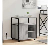 Frdhee Armoire multifonction à casiers verrouillables - Armoire de bureau avec possibilité de chargement - Gris - 61 x 46 x 67 cm - Pour documents, fichiers et accessoires de bureau - Peut être