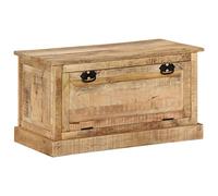 Frdhee Banc de couloir - Banc de rangement à chaussures - 85 x 40 x 45 cm - En bois massif de mangue - Pour chambre à coucher, salle d'essai