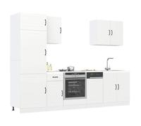 Frdhee Bloc de rangement, 7 pièces, en bois blanc, convient pour la cuisine encastrée, emballage compact et montage facile
