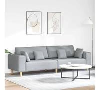 Frdhee Canapé Convertible Pas Cher,Sofa en Tissu avec Coussin Gris Clair 208 cm Tissu pour Salon, Appartement, Bureau, et Salle de Jeux