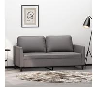 Frdhee Canapé d'angle Convertible,Canapé à 2 Places Gris 140 cm Similicuir,Lit Convertible pour Petits Espaces, et Petit Appartement