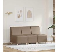 Frdhee Canapé d'angle rembourré - 3 pièces - Cappuccino - 55 x 74 x 82 cm - Petit canapé pour salon, chambre à coucher, bureau, appartement