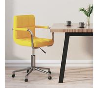 Frdhee Chaise de bureau ergonomique, en maille, pivotante, en tissu jaune moutarde, pour bureau, chambre à coucher, n'abîme pas le dos