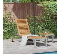 Frdhee Chaise longue flottante pour 1 personne - Marron - 207 x 58 x 35 cm - Bois massif d'acacia - Pour balcon, terrasse, camping - Large application