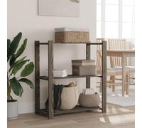 Frdhee Étagère de cave, pour charges lourdes, étagère de rangement, avec 3 étagères, gris, 80 x 38 x 90 cm, en pin massif, pour cave, salle de rangement, garage, peu encombrante