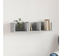 Frdhee Étagère flottante, armoire murale, en chêne gris, 75 x 18 x 16, 5 cm, étagère murale pour salon, chambre à coucher, chambre d'enfant, cuisine et mur de salle de bain