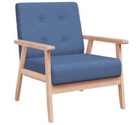 Frdhee Fauteuil de relaxation, fauteuil en tissu bleu, fauteuil de lecture pour chambre à coucher et salon