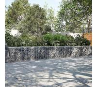 Frdhee Grand pot de fleurs d'extérieur - Gabion avec couvercle - 500 x 50 x 50 cm - En fer galvanisé - Pour jardin, terrasse, balcon et pièces à vivre