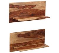 Frdhee Lot de 2 étagères murales en bois d'acacia massif 58 x 26 x 20 cm pour salon, chambre à coucher, bureau, salle de bain ou cuisine