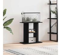 Frdhee Meubles pour Aquarium, Support d'aquarium en chêne noir 60 x 30 x 60 cm Bois d'ingénierie Armoire Avec Compartiments