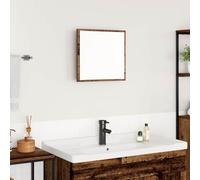 Frdhee Miroir de salle de bain LED en bois recyclé 40 x 8,5 x 37 cm Meuble de salle de bain pour la maison, l'hôtel, l'auberge