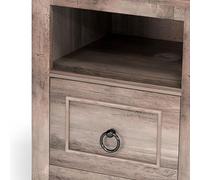 Frdhee Nachttisch mit LED-Lichtleiste, dimmbar, Kleiner Nachttisch, 1 Schublade mit USB-Typ-C-Anschluss für Schlafzimmer, 15,75 x 15,75 x 19,69 Zoll