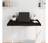 Frdhee Plan de travail - Plateau de table décoratif - Marron foncé - 80 x 60 x (2 à 6) cm - En chêne massif - Pour établi de réparation, bureau - Table à manger - Fonctionnalité polyvalente