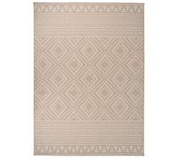 Frdhee Tapis d'extérieur tissé à plat - 200 x 280 cm - Marron - Rayé - Pour balcon, jardin, terrasse et cuisine - Utilisation polyvalente