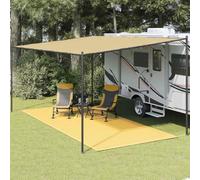 Frdhee Tarpaulin Tapis de tente 250 x 500 cm Beige Bâche résistante aux intempéries pour camping, extérieur jardin Bâche imperméable