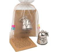 Frdun Cloche de bénédiction d'ange Always with You, Blessing Bell Friends Are Angels Ornement Angels By Your Side Petite cloche argentée Cadeau d'anniversaire pour vos amis et amoureux