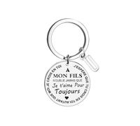 Freach Diy To My Son Stainless Steel Last Name 26 Letter Keychain 3x3cm
