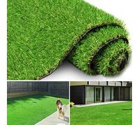 FREADEM Gazon artificiel pour chiens de compagnie, 0,9 x 1,5 m, gazon synthétique avec trous de drainage, tapis de gazon synthétique pour intérieur et extérieur, pour jardin, gym, terrasse, balcon,